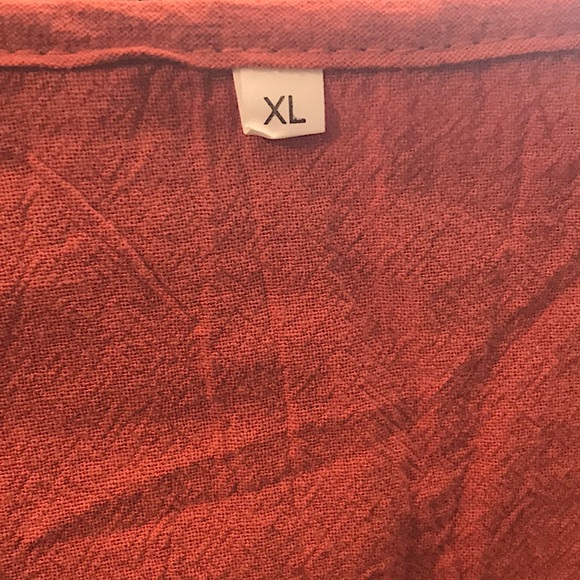 2 -  Women's Casual Crew Neck Short Sleeve Summer Blouses ( Rust and Khaki - XL) - Picture 7 of 16